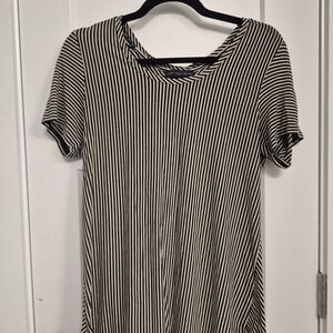 Striped Black and White Women's Top